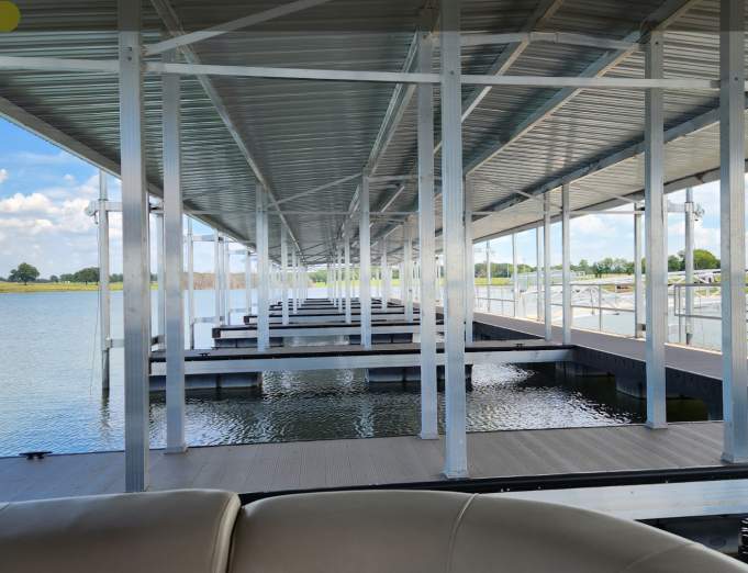 Community boat dock rendering